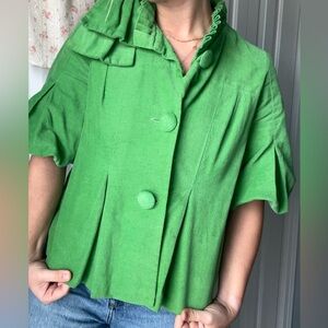 Judith March Green Button-Up Top